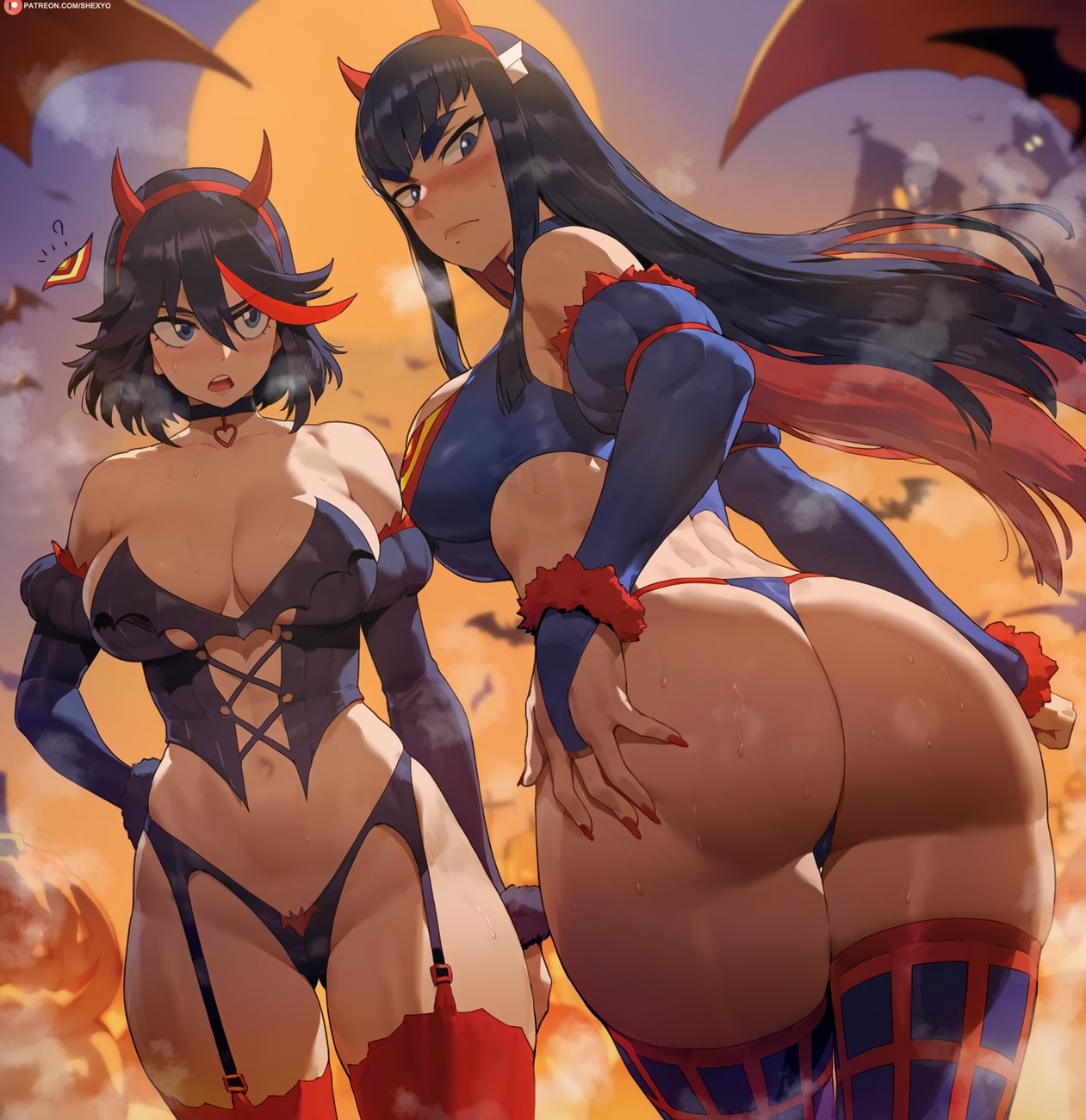🔥 Nonon jakuzure helping satsuki kiryuins boner by afrobull kill la kill gallery photo